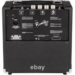 Fender Rumble 15 V3 Bass Guitar Combo Amp Amplifier, 15 Watts, 1x8'' Speaker