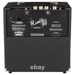 Fender Rumble 25 V3 25W Combo Amplifier for Black and Silver Bass Guitar