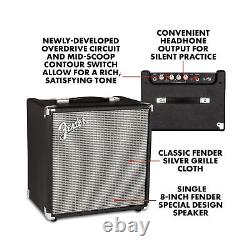 Fender Rumble 25 V3 Bass Amp for Bass Guitar, Bass Combo, 25 Watts, with 2-Ye