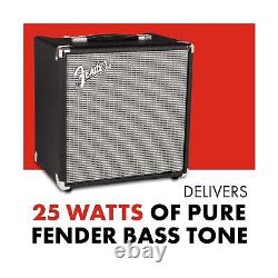 Fender Rumble 25 V3 Bass Amp for Bass Guitar, Bass Combo, 25 Watts, with 2-Ye