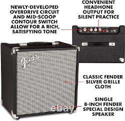 Fender Rumble 25 V3 Bass Amp for Bass Guitar, Bass Combo, 25 Watts, with 2-Year