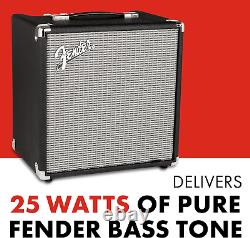 Fender Rumble 25 V3 Bass Amp for Bass Guitar, Bass Combo, 25 Watts, with 2-Year