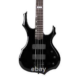 Glarry 4 String Burning Fire Enclosed H-H Pickup Electric Bass Guitar Amplifier