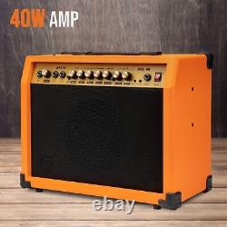 LyxPro 40W Electric Guitar Amp, Guitar Amplifier WithBuilt-In Speaker, Sunburst
