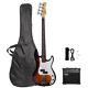New Professional 4 String Gp Glarry Electric Bass Guitar With 20w Amp, Sunset