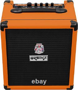 Orange Crush Bass 25 Guitar Combo Amp Bundle with 10Ft Orange Woven Instrument C