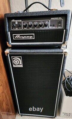 Ampeg Micro CL 100-Watt 2x10 Compact Solid State Bass Amp Stack <br/> Ampli basse à transistors compact Ampeg Micro CL 100 watts 2x10