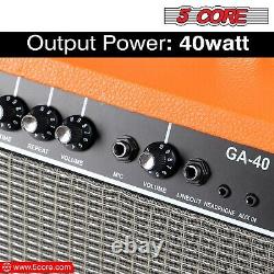 Ampli de guitare électrique 5Core 40W, amplificateur de guitare avec haut-parleur intégré