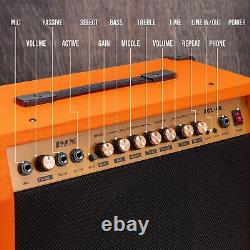 Ampli de guitare électrique LyxPro 40W, amplificateur de guitare avec haut-parleur intégré, Sunburst
