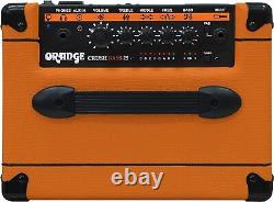 Amplificateur Combo pour Guitare Liquid Audio Orange Crush Bass 25W avec Bundle de Câble de 10ft