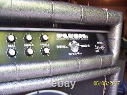 Amplificateur à lampes en argent Plush Royal Bass 1060S. Tête d'ampli V. Clean original de 1968-72
