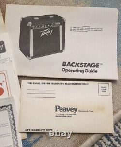 Amplificateur combo de guitare Peavey Backstage de 20 watts ! Vintage début des années 1980. Fabriqué aux États-Unis.