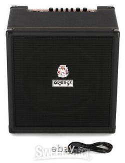 Écrasement orange Bass 100 1x15 Ampli combo de basse 100 watts Noir