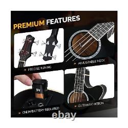 GLARRY Kit de débutant pour guitare basse acoustique électrique en taille réelle avec amplificateur de 15W, Cutaw
