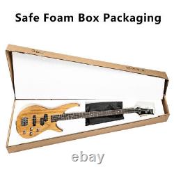 Guitare basse électrique 4 cordes de taille normale avec micros SS et kit d'ampli Glarry GIB en bois massif