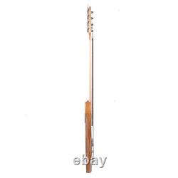 Guitare basse électrique à 4 cordes Glarry pour droitier avec clé de réglage de couleur bois robuste