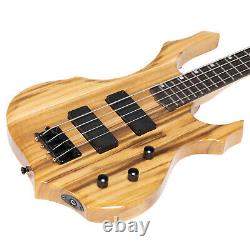 Guitare basse électrique avec micros H-H et amplificateur 20W, 4 cordes en feu.