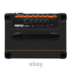 Orange Amps Crush Bass 25 25W Bass Guitar Combo Amp Black translates to: Ampli combo Orange Amps Crush Bass 25 de 25W pour guitare basse, noir.