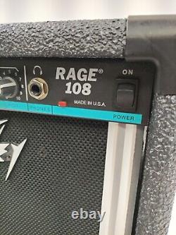 TESTÉ/FONCTIONNE 1980 Peavey Rage 108 12 Watt 1x8 Amplificateur de guitare Combo Vintage