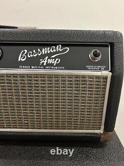 Tête d'ampli Fender Bassman de 1968 avec circuit d'origine - FONCTIONNE ! Vintage Rare