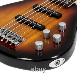 Vendre bien Guitare basse électrique 5 cordes taille standard Basswood S-S Pickups Amp Kit